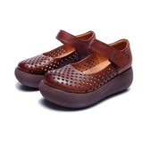 Comfortable platform breathable casual leather women's sandals