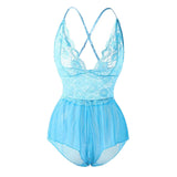 Cute black and red lace one-piece lingerie