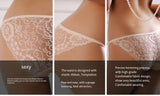 Transparent panties Sexy seductive lace flowers low-rise ladies panties Marks hip lift briefs