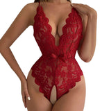 Halterneck lace sexy backless lace jumpsuit