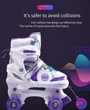 Children's skates Children's double row roller skates PU full flash shoes