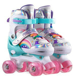 Children's skates Children's double row roller skates PU full flash shoes