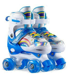 Children's skates Children's double row roller skates PU full flash shoes