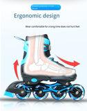 Children's roller skates 【8 rounds of flash Single shoes and protective gear】