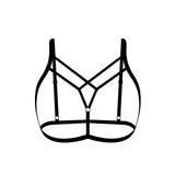 Sexy lace-up top Solid colour elasticated band sexy bra