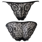 Transparent panties Sexy seductive lace flowers low-rise ladies panties Marks hip lift briefs