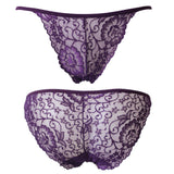 Transparent panties Sexy seductive lace flowers low-rise ladies panties Marks hip lift briefs