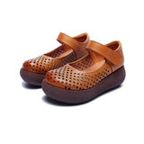 Comfortable platform breathable casual leather women's sandals