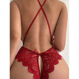 Halterneck lace sexy backless lace jumpsuit